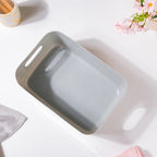 Multipurpose Storage Basket Grey Set Of 2 11 Inch Nestasia