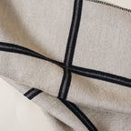 Luxury Black And White Long Scarf Nestasia