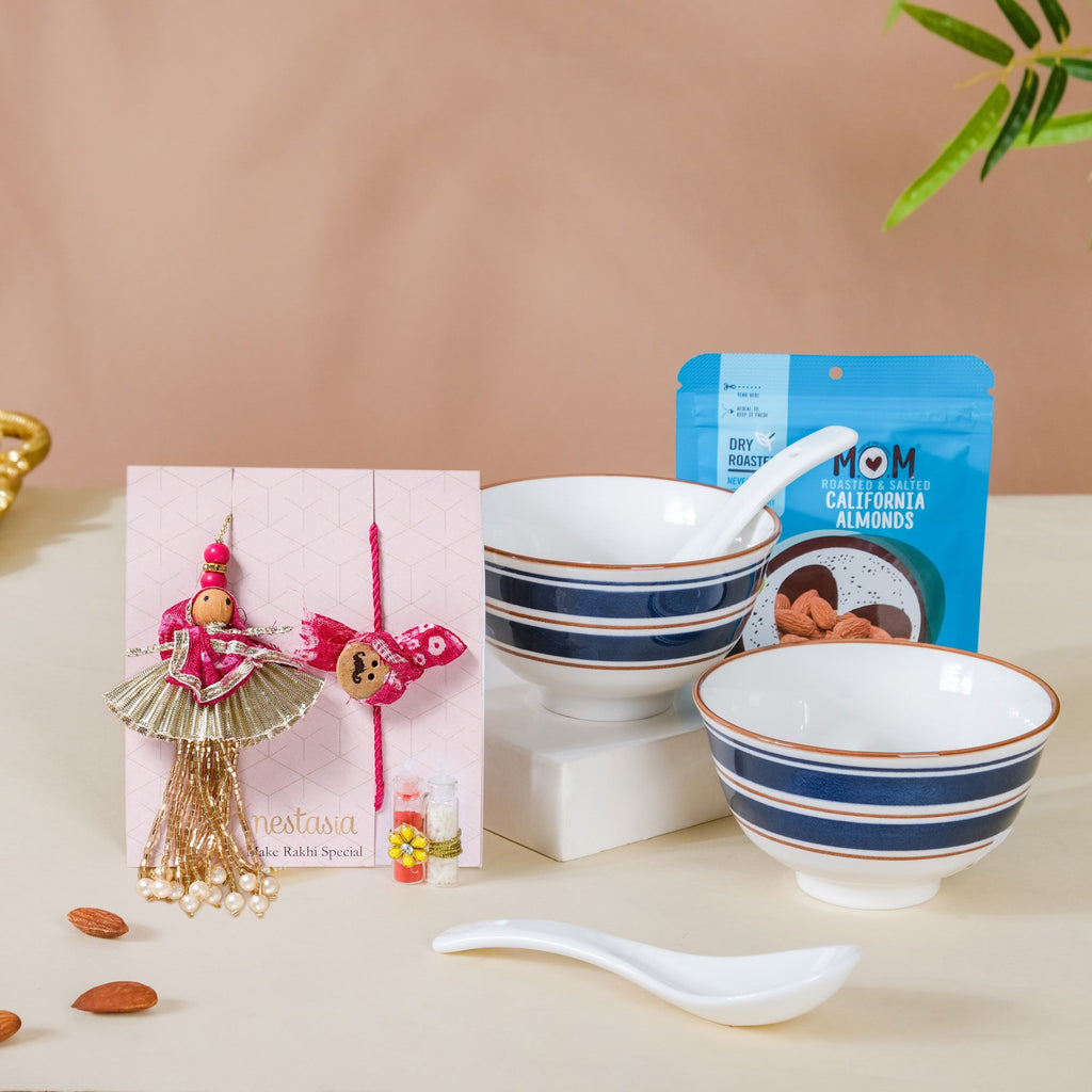 Soup Snack Rakhi Hamper For Siblings Set Of 8 Nestasia