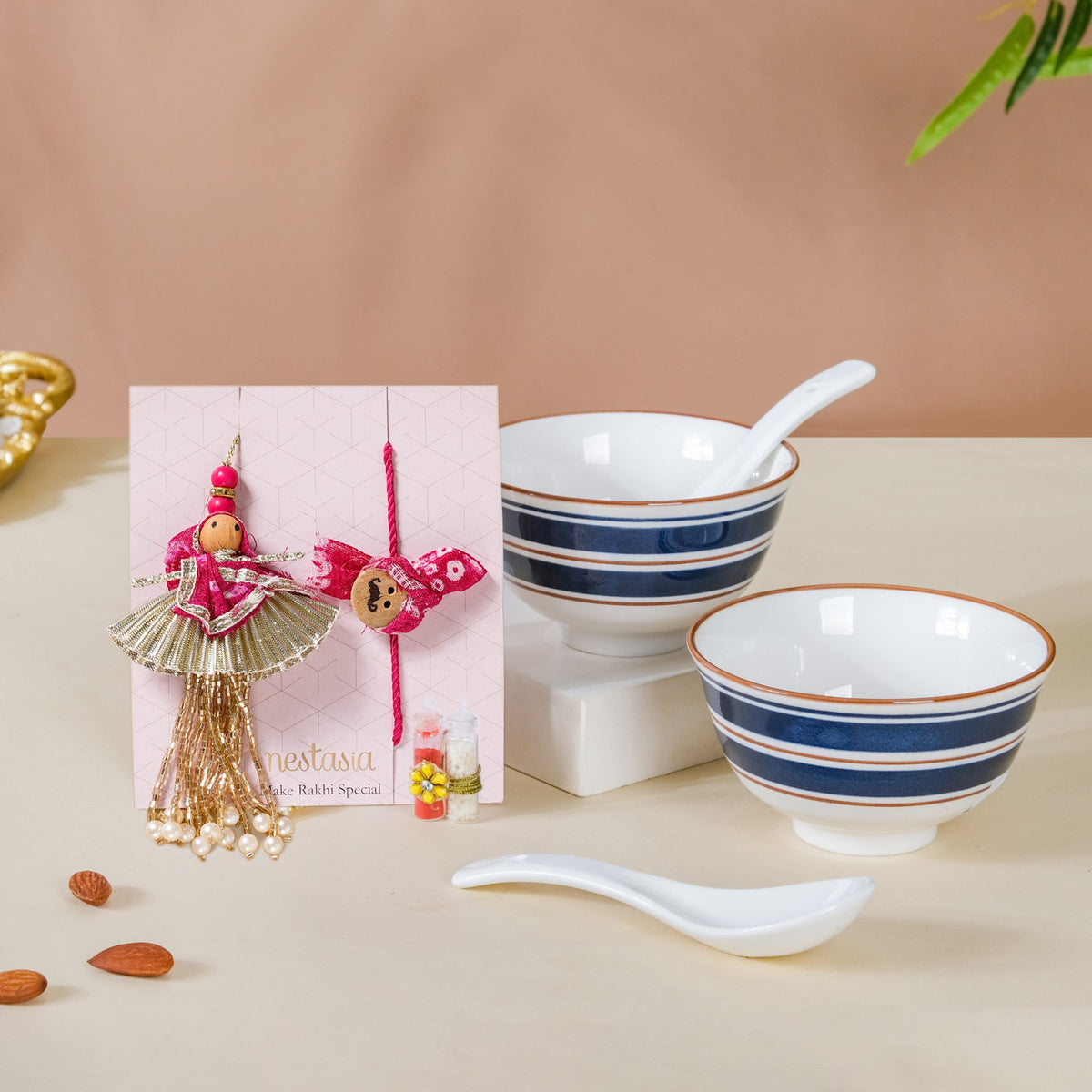 Soup Snack Rakhi Hamper For Siblings Set Of 8 Nestasia