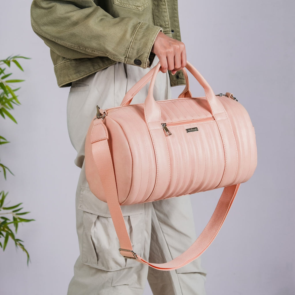 Travel Duffel Bag Pink Small 14x7 Inch Nestasia