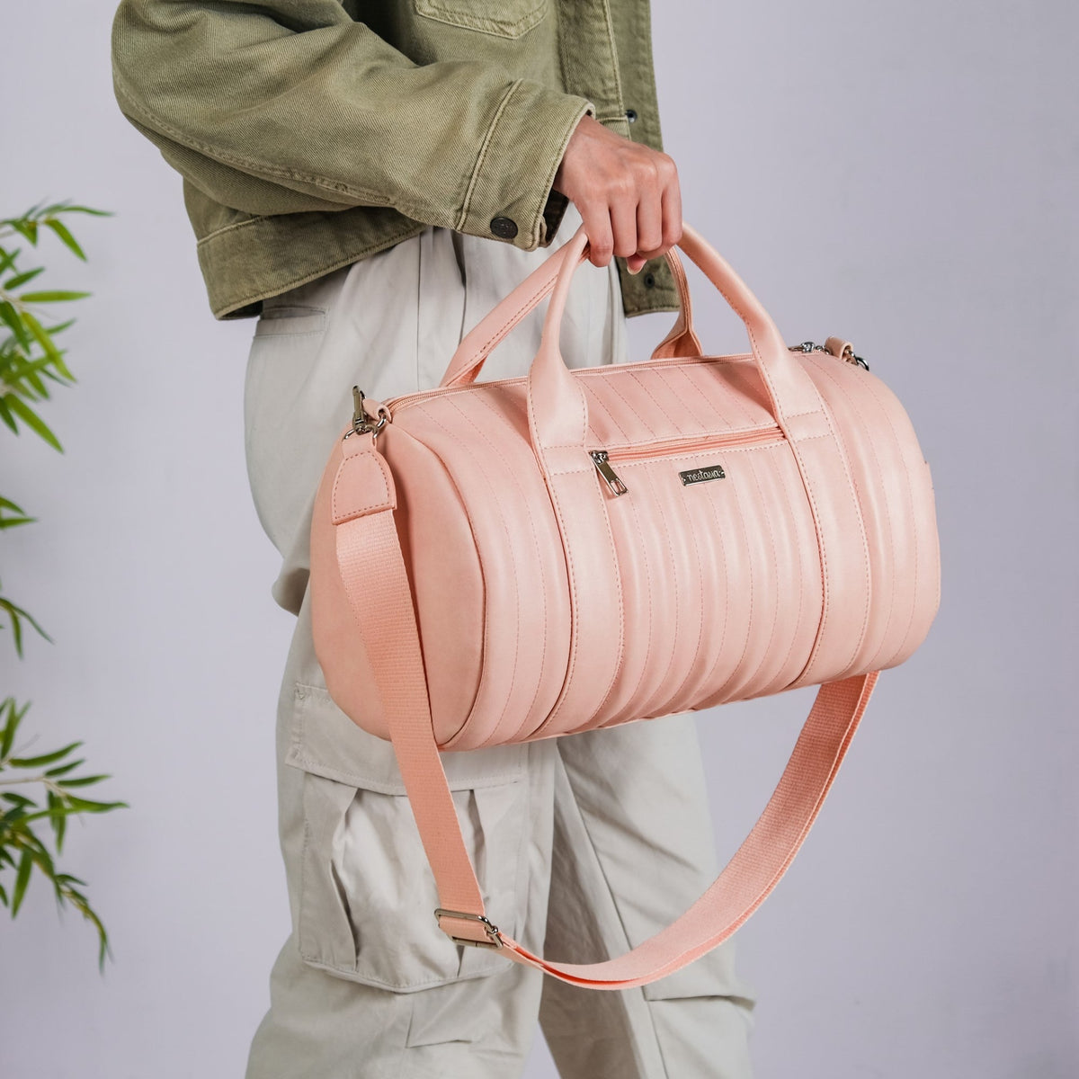 Travel Duffel Bag Pink Small 14x7 Inch Nestasia