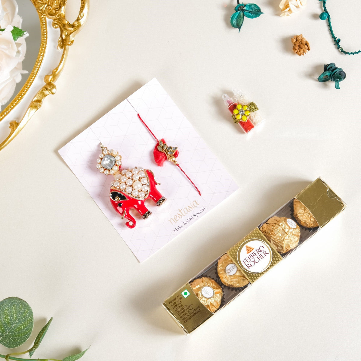Rakhi Delights Hamper Set Of 3 Nestasia
