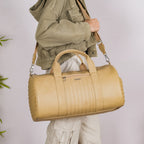 Jet-Setter Duffel Bag Beige Set Of 2 Nestasia
