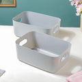 Multipurpose Storage Basket Grey Set Of 2 11 Inch Nestasia