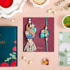 Aqua Bloom His Her Rakhi Lumba Gift Set Nestasia