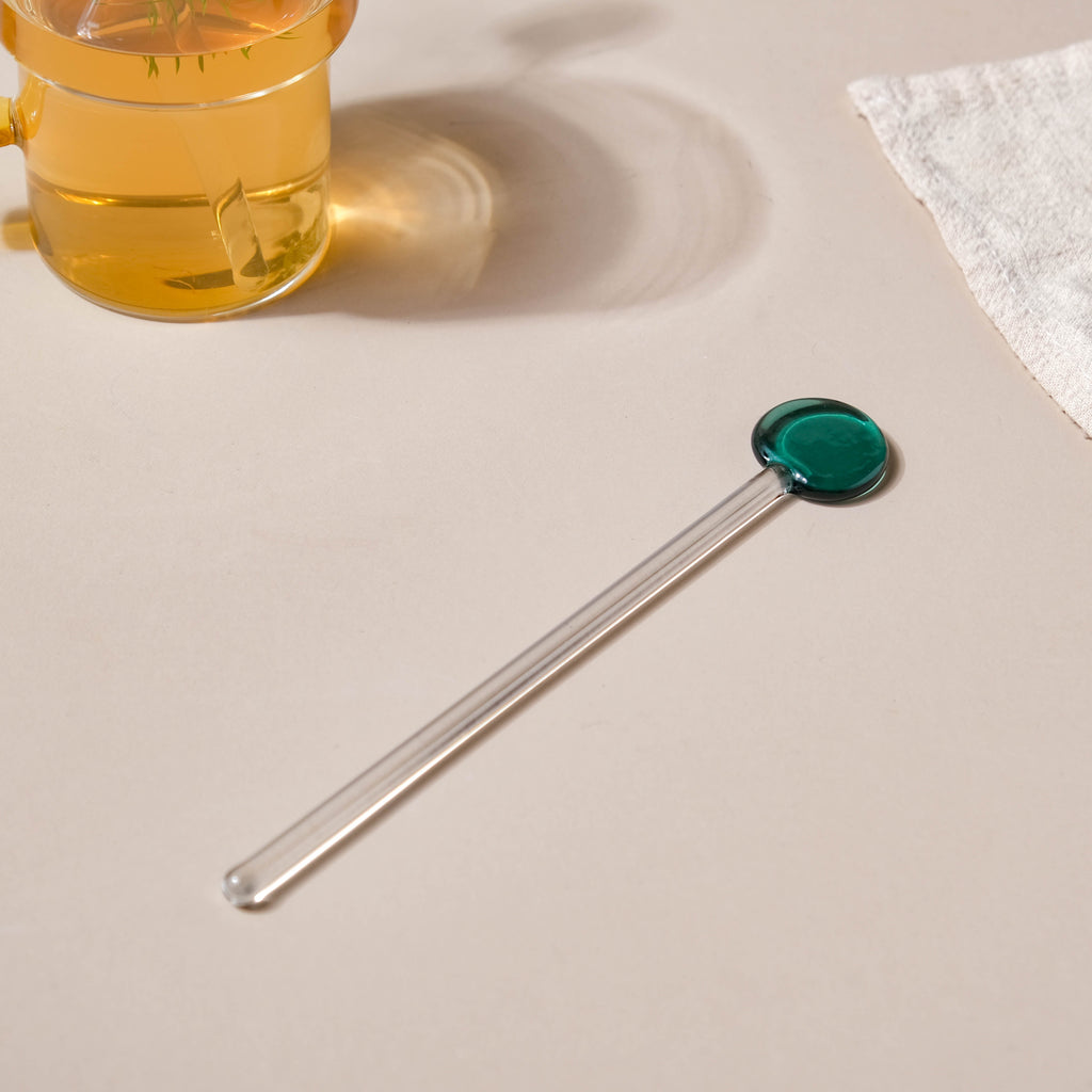 Glass Stirrer Set of 2 Emerald Nestasia