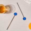 Glass Stirring Spoon Set of 2 Blue Nestasia
