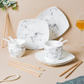 Marble 16 Piece Pasta Snack Set For 4 Nestasia