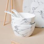Marble 16 Piece Pasta Snack Set For 4 Nestasia