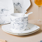 Marble 16 Piece Pasta Snack Set For 4 Nestasia