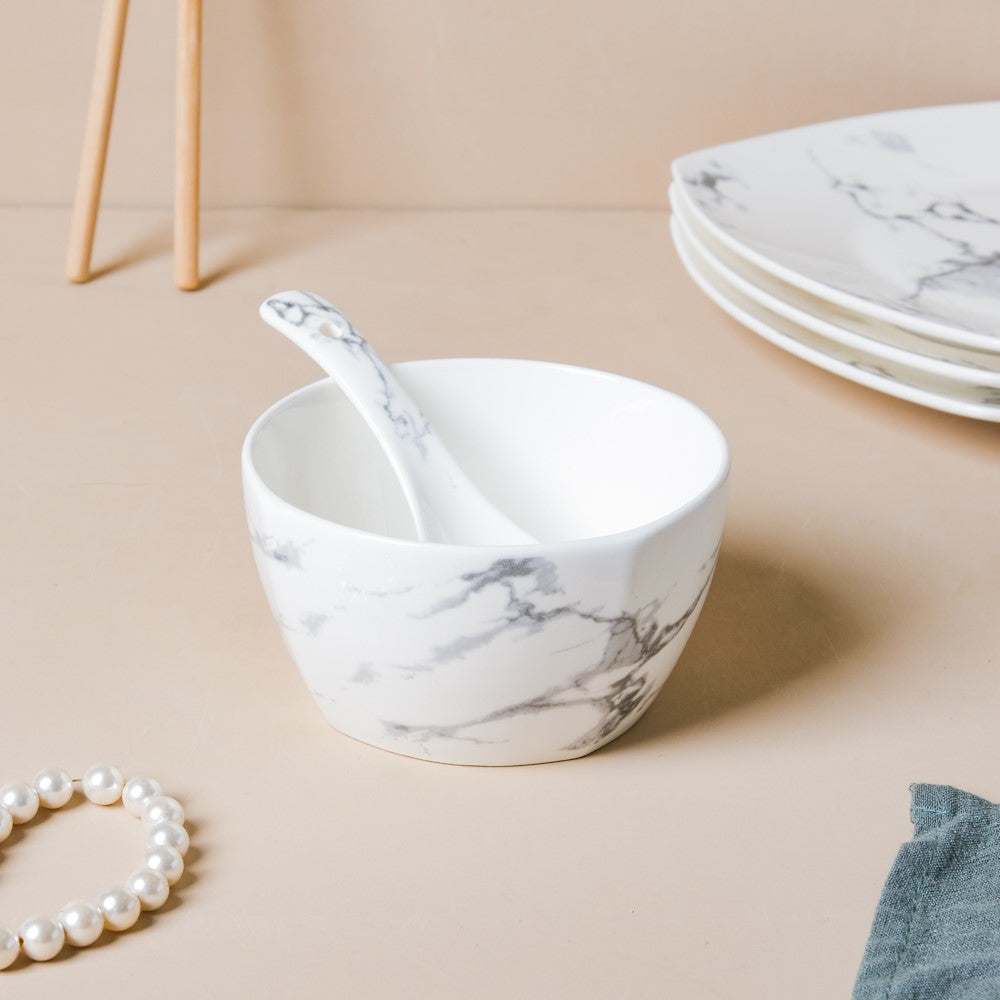 Marble 16 Piece Pasta Snack Set For 4 Nestasia