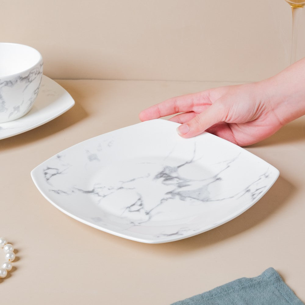 Marble 16 Piece Pasta Snack Set For 4 Nestasia