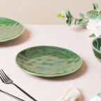 Forest Green Gloss Ceramic Snack Plate 8 Inch Nestasia