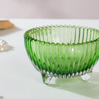 Vintage Glass Jar With Lid Green Small 100ml Nestasia