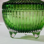 Vintage Glass Jar With Lid Green Small 100ml Nestasia