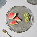 Glass Dinner Plate Grey Nestasia
