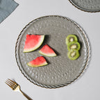 Glass Dinner Plate Grey Nestasia