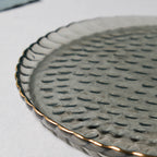 Glass Dinner Plate Grey Nestasia