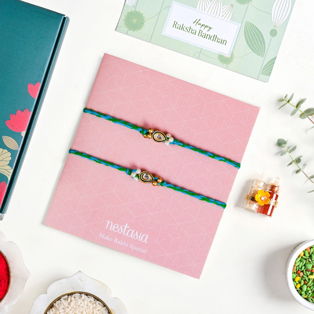 Teardrop Rakhi Gift Set Nestasia