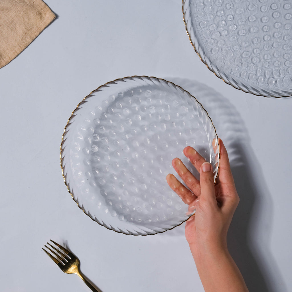 Glass Snack Plate Nestasia