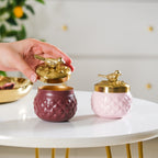 Bird Metal Jar With Lid Set of 2 Nestasia