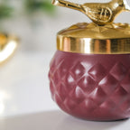 Bird Metal Jar With Lid Set of 2 Nestasia