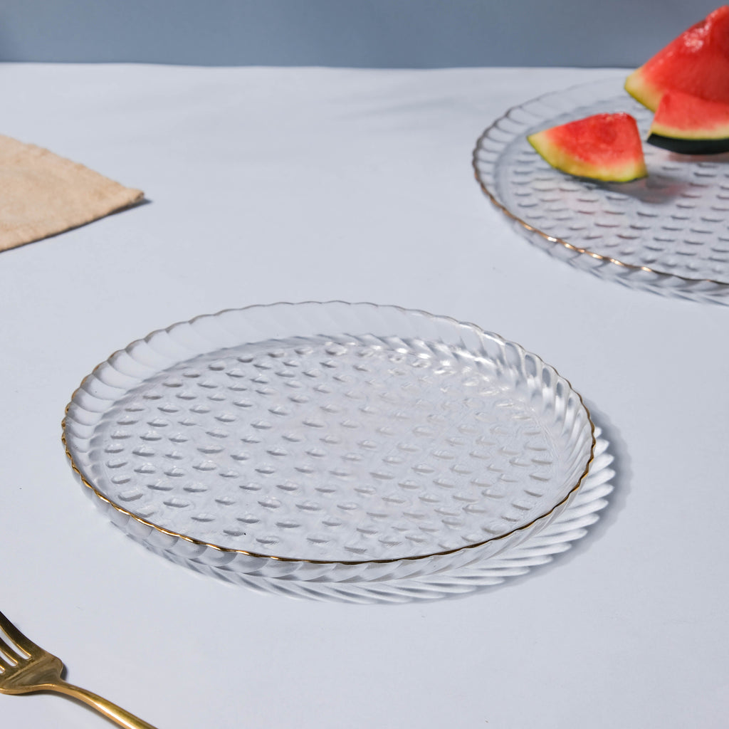 Glass Snack Plate Nestasia