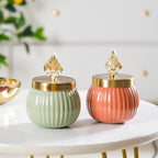 Metal Jar Set Of 2 Nestasia