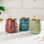 Festive Tealight Candle Holder Set Of 3 Nestasia
