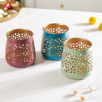 Festive Tealight Candle Holder Set Of 3 Nestasia
