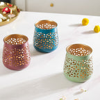 Festive Tealight Candle Holder Set Of 3 Nestasia