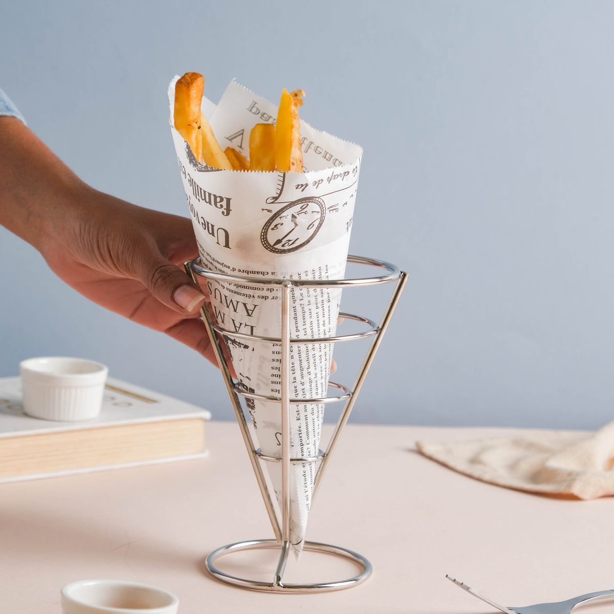 Silver Finger Food Basket Nestasia