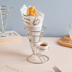 Silver Finger Food Basket With Dip Bowl Nestasia