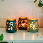 Festive Tealight Candle Holder Set Of 3 Nestasia