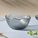 Wavy Glass Side Bowl Grey Nestasia