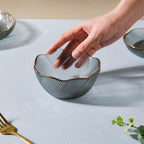 Wavy Glass Side Bowl Grey Nestasia