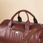 Wanderlust Duffel Bag Brown Set Of 2 Nestasia