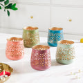 Festive Tealight Candle Holder Set Of 5 Nestasia