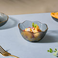 Wavy Glass Side Bowl Grey Nestasia