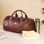 Wanderlust Duffle Bag Brown Large 17x9 Inch Nestasia