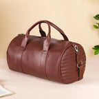 Wanderlust Duffle Bag Brown Large 17x9 Inch Nestasia