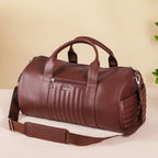 Wanderlust Duffle Bag Brown Large 17x9 Inch Nestasia