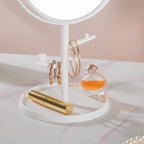 Tabletop Vanity Cat Mirror With Organizer White Nestasia