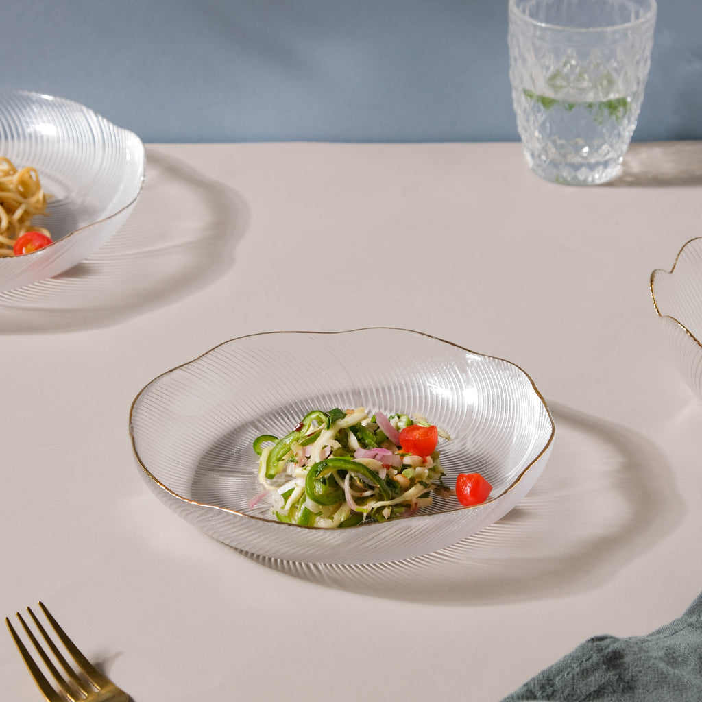 Glass Salad Plate Nestasia