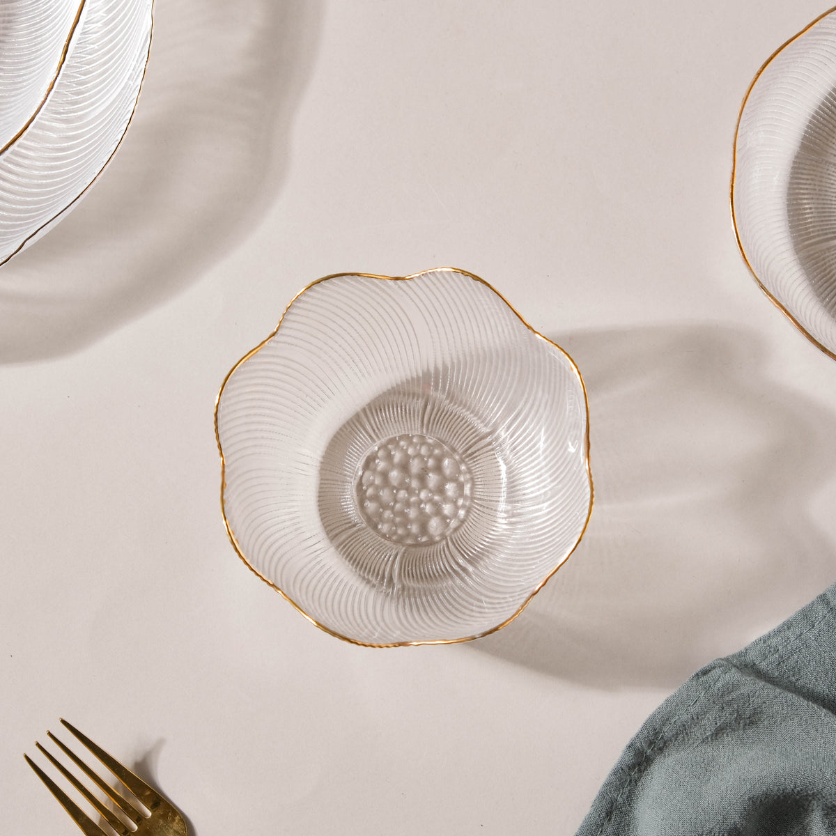 Wavy Glass Side Bowl Nestasia
