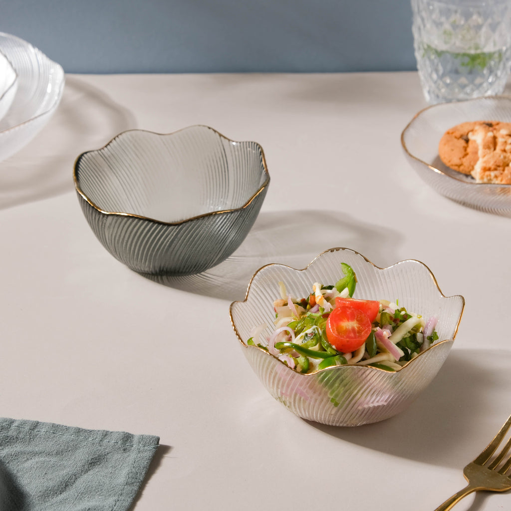 Wavy Glass Side Bowl Nestasia