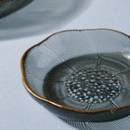 Flower Glass Dessert Plate Grey Nestasia