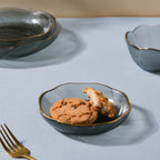 Flower Glass Dessert Plate Grey Nestasia