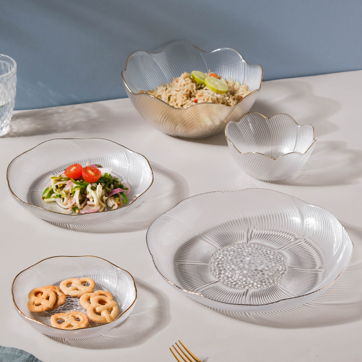 Wavy Glass Side Bowl Nestasia